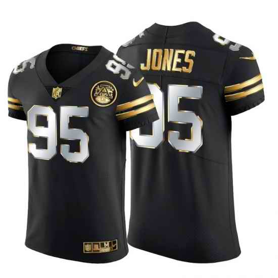 Kansas City Chiefs 95 Chris Jones Men Nike Black Edition Vapor Untouchable Elite NFL Jersey